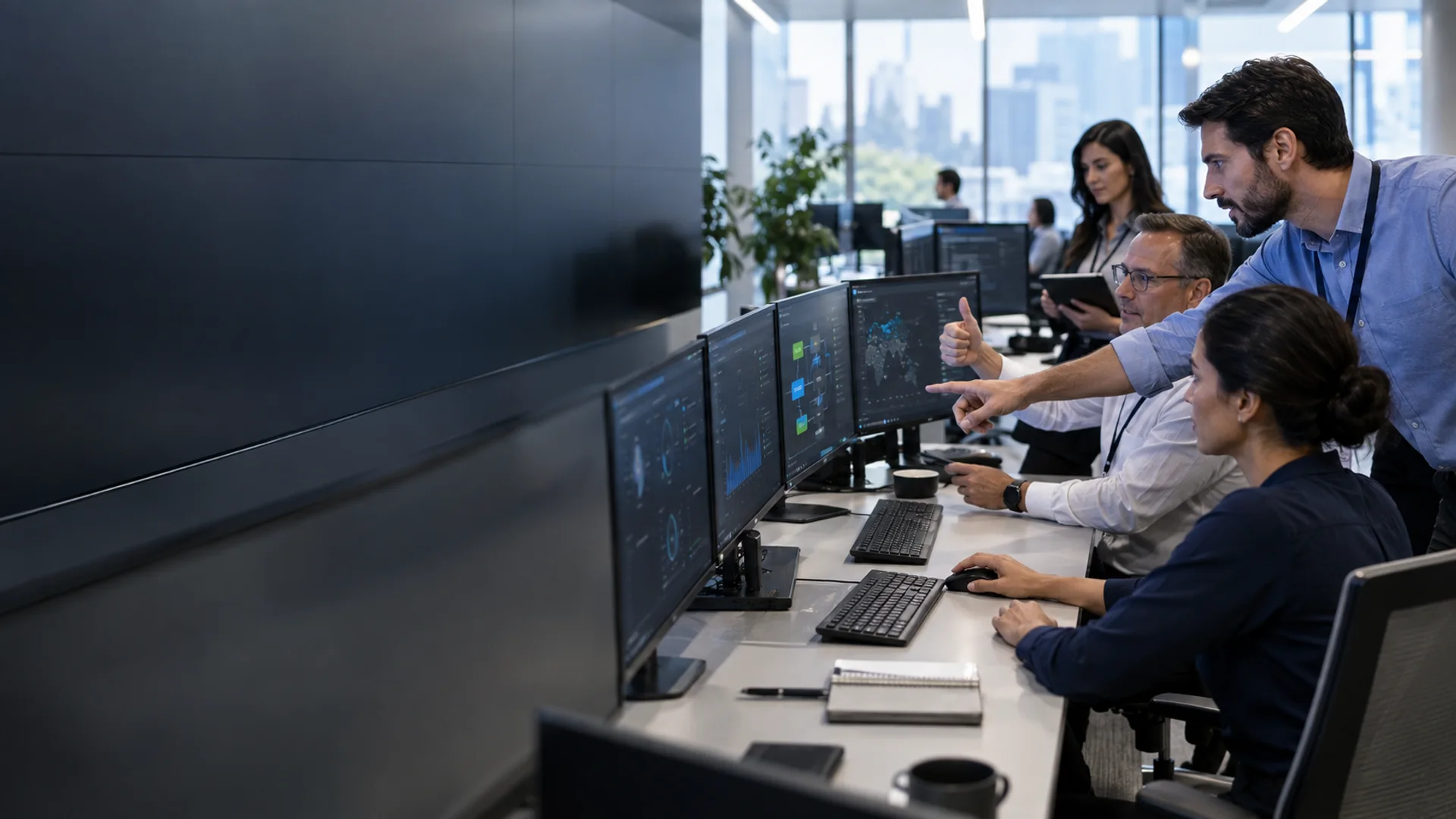 Équipe travaillant sur le service Agents IA & automatisation intelligente