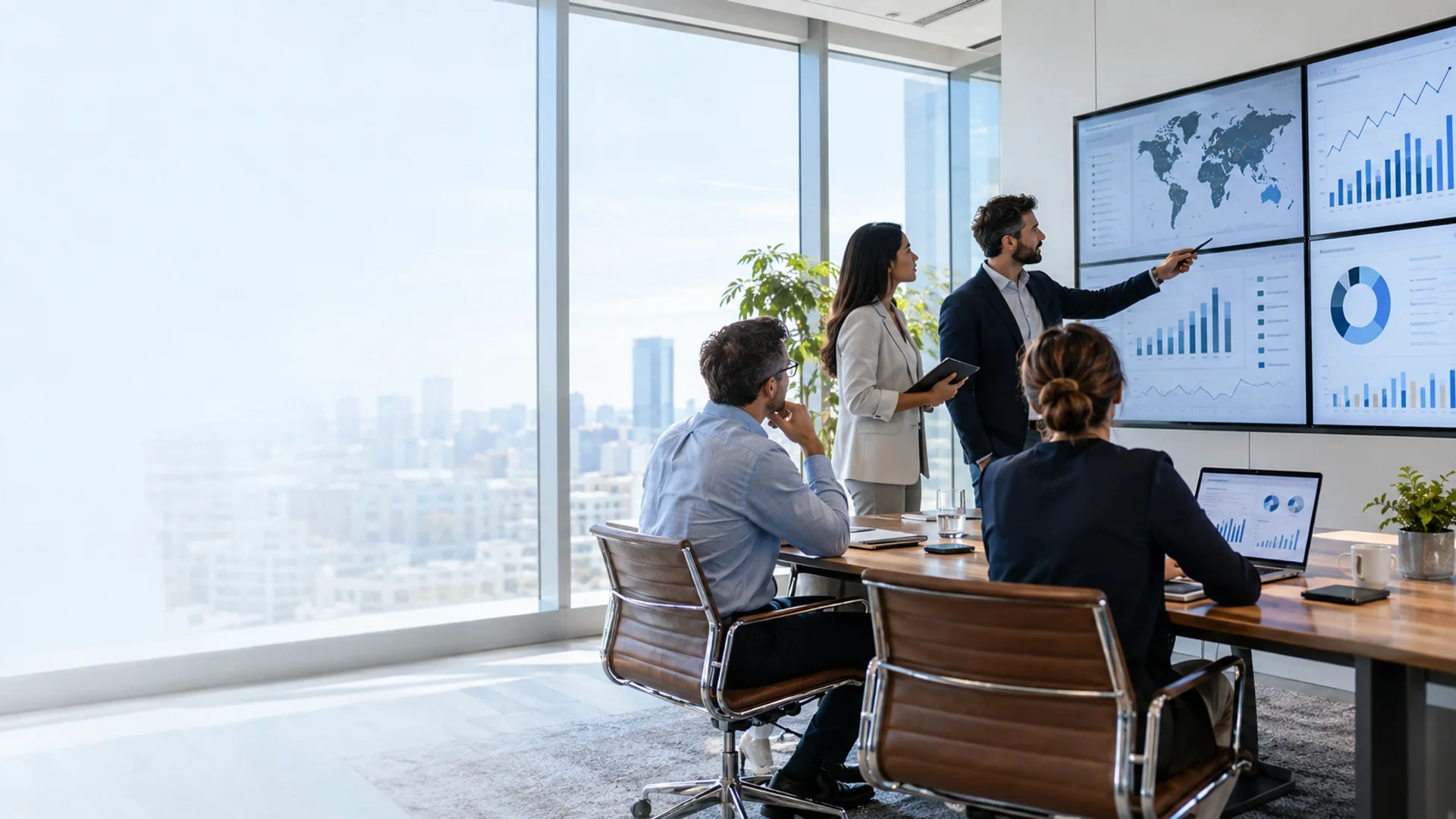 Équipe travaillant sur le service Analytique & BI